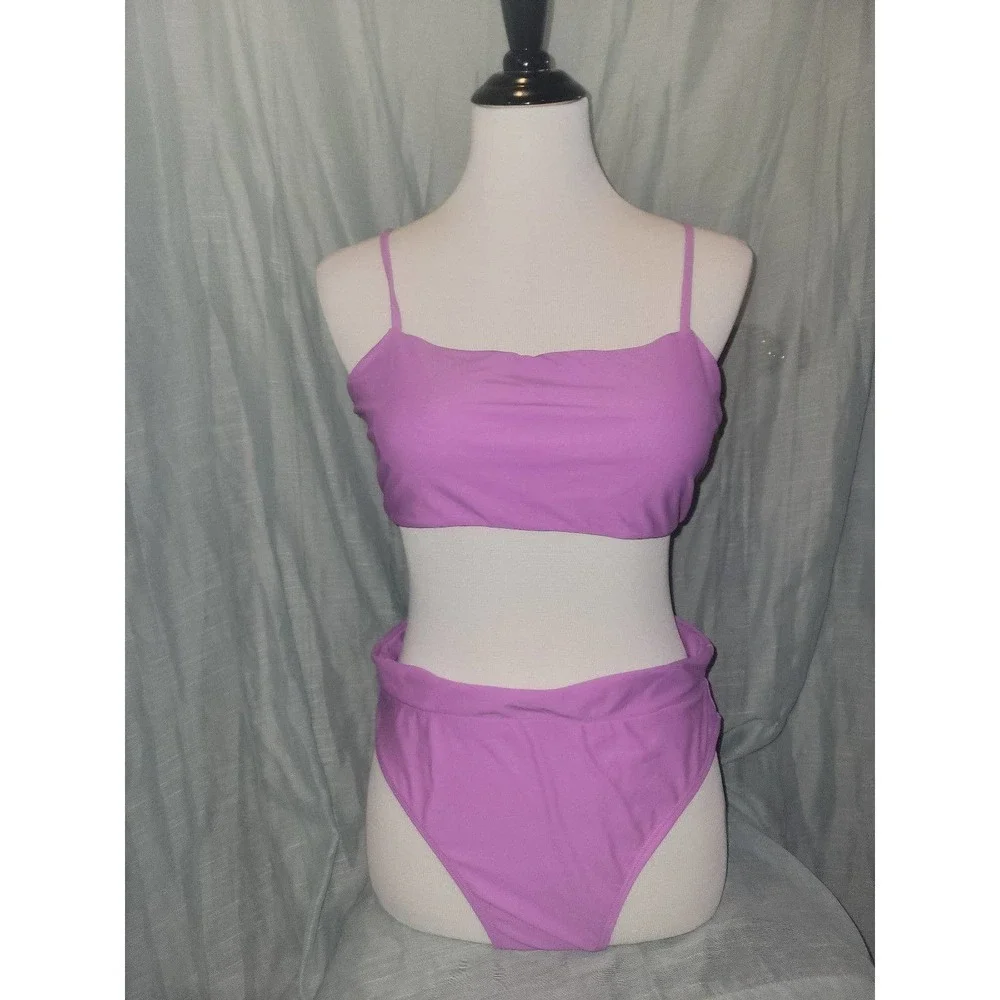 NWOT Women's bikini xl high waisted purple